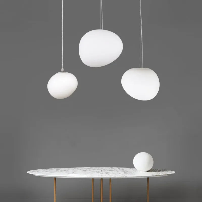 DecorBites™ Gregg Glass Pendant Lights for Living Room, Bedside, Modern Round Ceiling Lamps