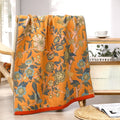 DecorBites™ Cotton Bath Towel - Boho Floral Design - Absorbent & Quick Dry - Large Size 80x160cm