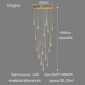 DecorBites™ Gold-Plated LED Ceiling Chandelier for Staircase, Living Room, Kitchen, Attic