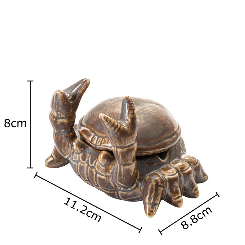 DecorBites™ Crab Ceramic Ashtray Phone Holder Desk Decoration Smoking Gift