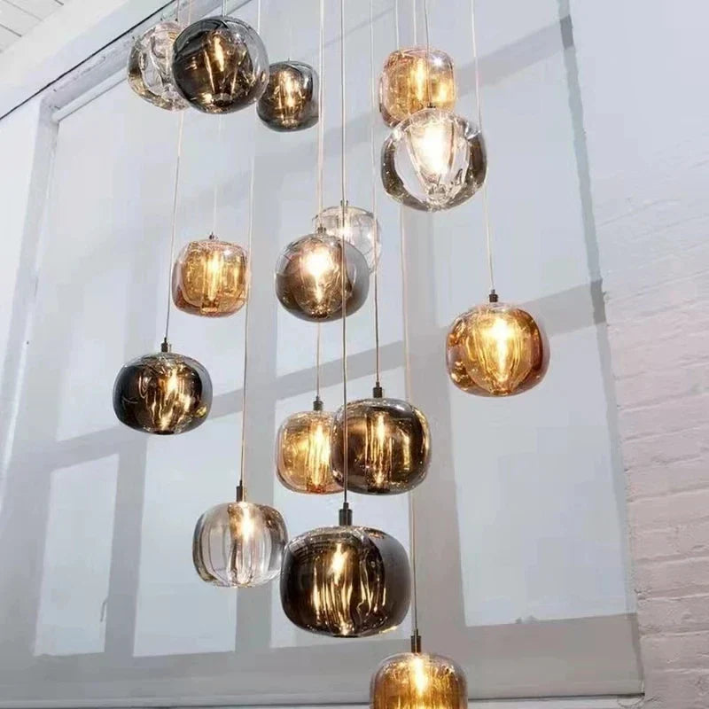 DecorBites™ Crystal LED Chandelier: Stylish Home Lighting for Living Room, Staircase & More