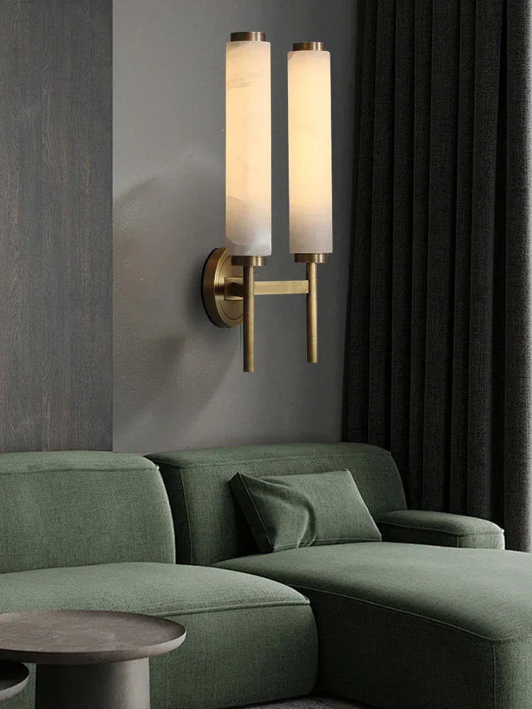 DecorBites™ Black Bronze Brass Marble Wall Lights Dimmable Home Decor Living Room Lighting
