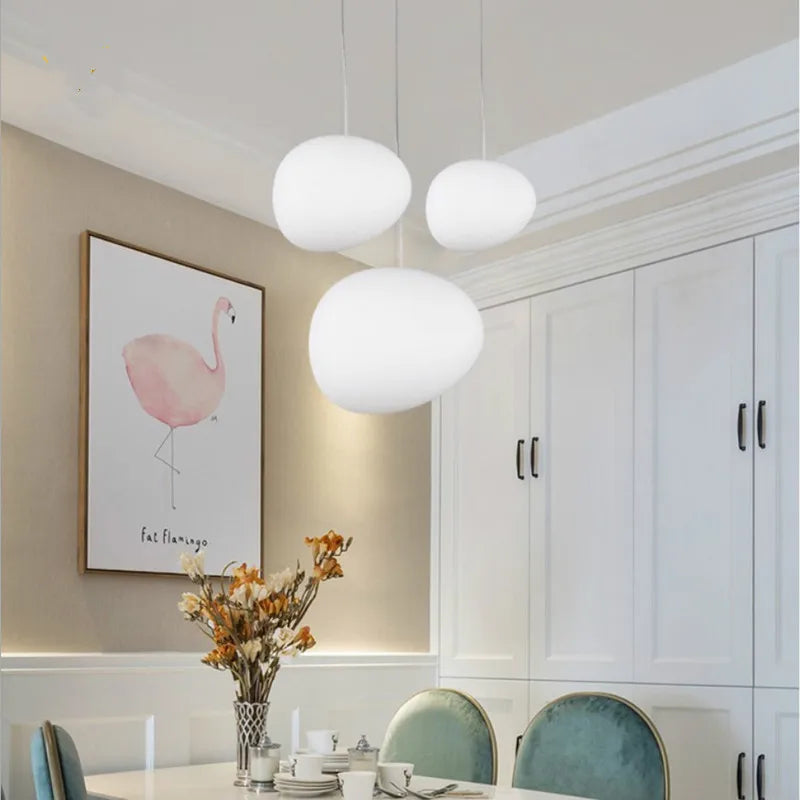 DecorBites™ Glass Ball LED Pendant Light - White Nordic Hanging Fixture