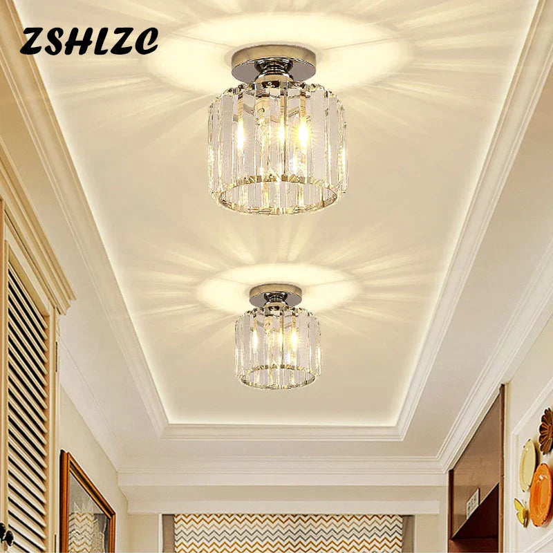 DecorBites™ Crystal LED Ceiling Light for Home Decor, Modern Aisle Light Fixture for Bedroom Living Room