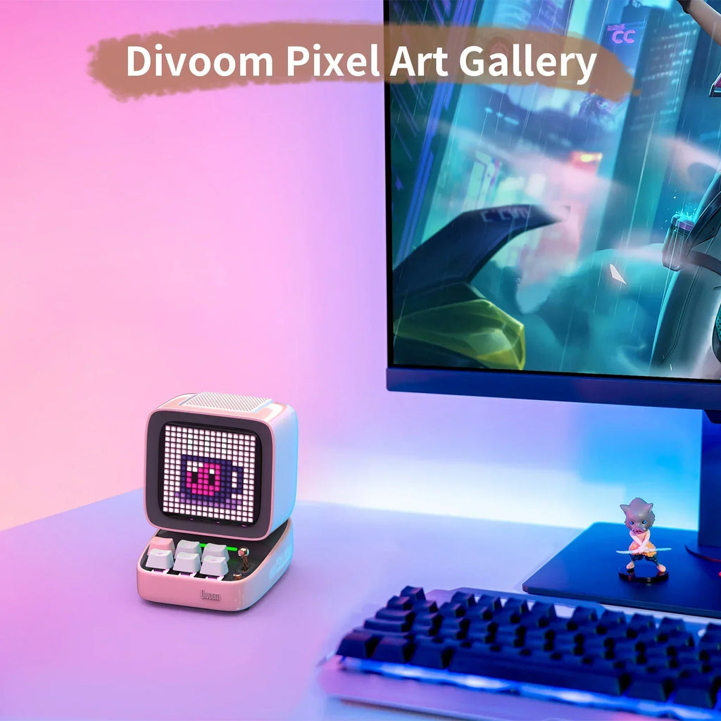 DecorBites™ Ditoo-Pro Retro Pixel Art Speaker Alarm Clock LED Display Home Decoration