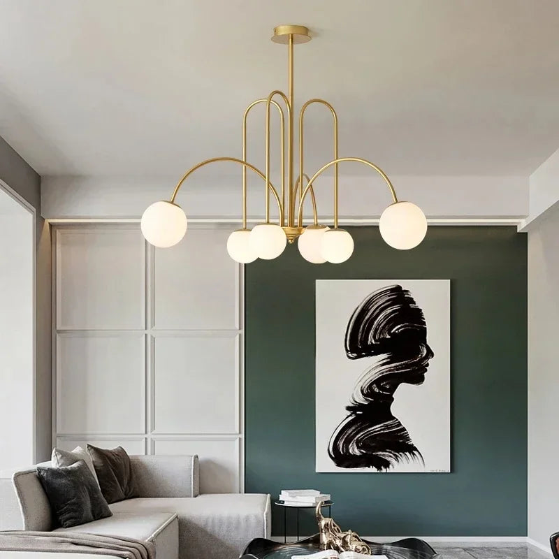 DecorBites™ Glass Ball LED Chandelier for Indoor Decor Lighting