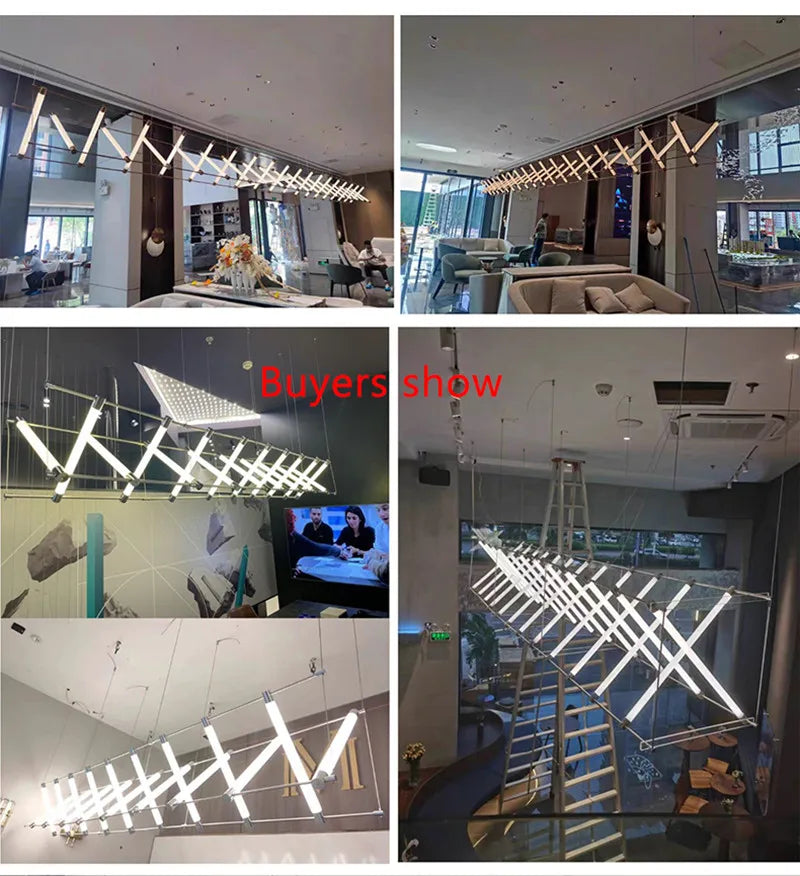 DecorBites™ LED Chandelier: Modern Nordic Industrial Pendant Light for Dining Room and Bar
