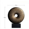DecorBites™ Golden Round Openwork Ring - Home Decor Sculpture Hollow Out Figurines