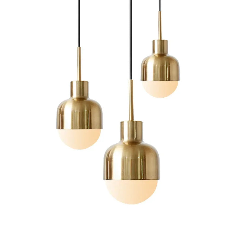 DecorBites™ Gold Iron Led Pendant Lights for Kitchen Dining Room, Modern Luminaire Hanging Lamps