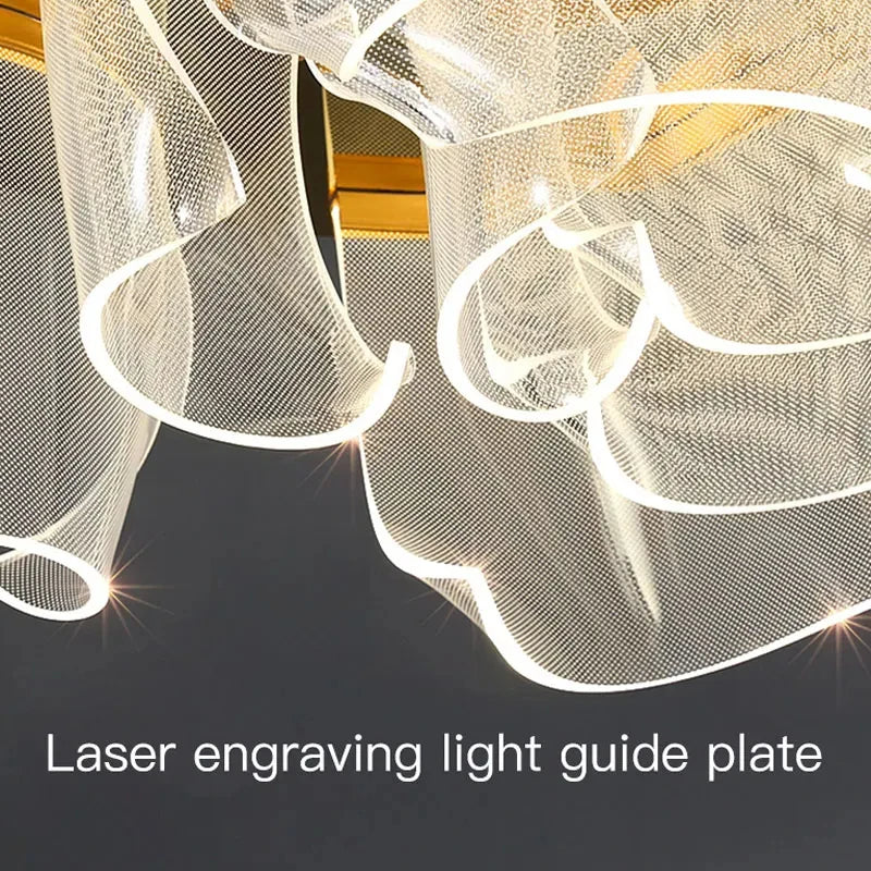 DecorBites™ Acrylic LED Ceiling Chandeliers for Luxury Bedroom, Dining Room, Kitchen, Living Room