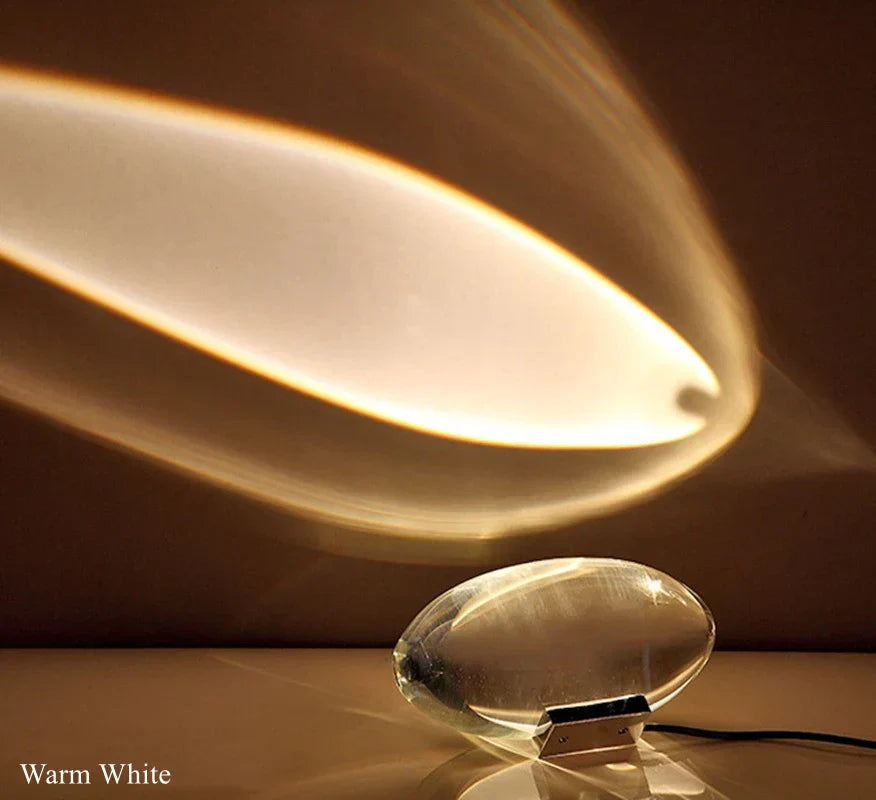 DecorBites™ Crystal LED Table Lamp: Elegant Night Light for Living & Bedroom Decor