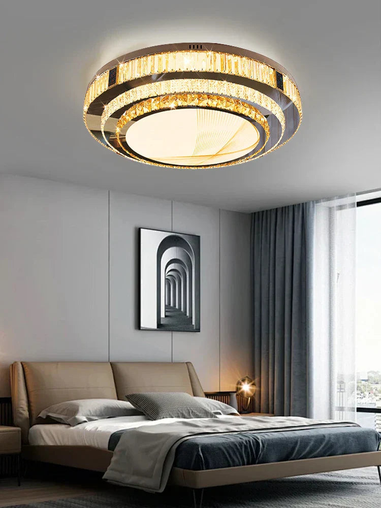 DecorBites™ Gold Crystal Ceiling Lights for Modern Home Decor
