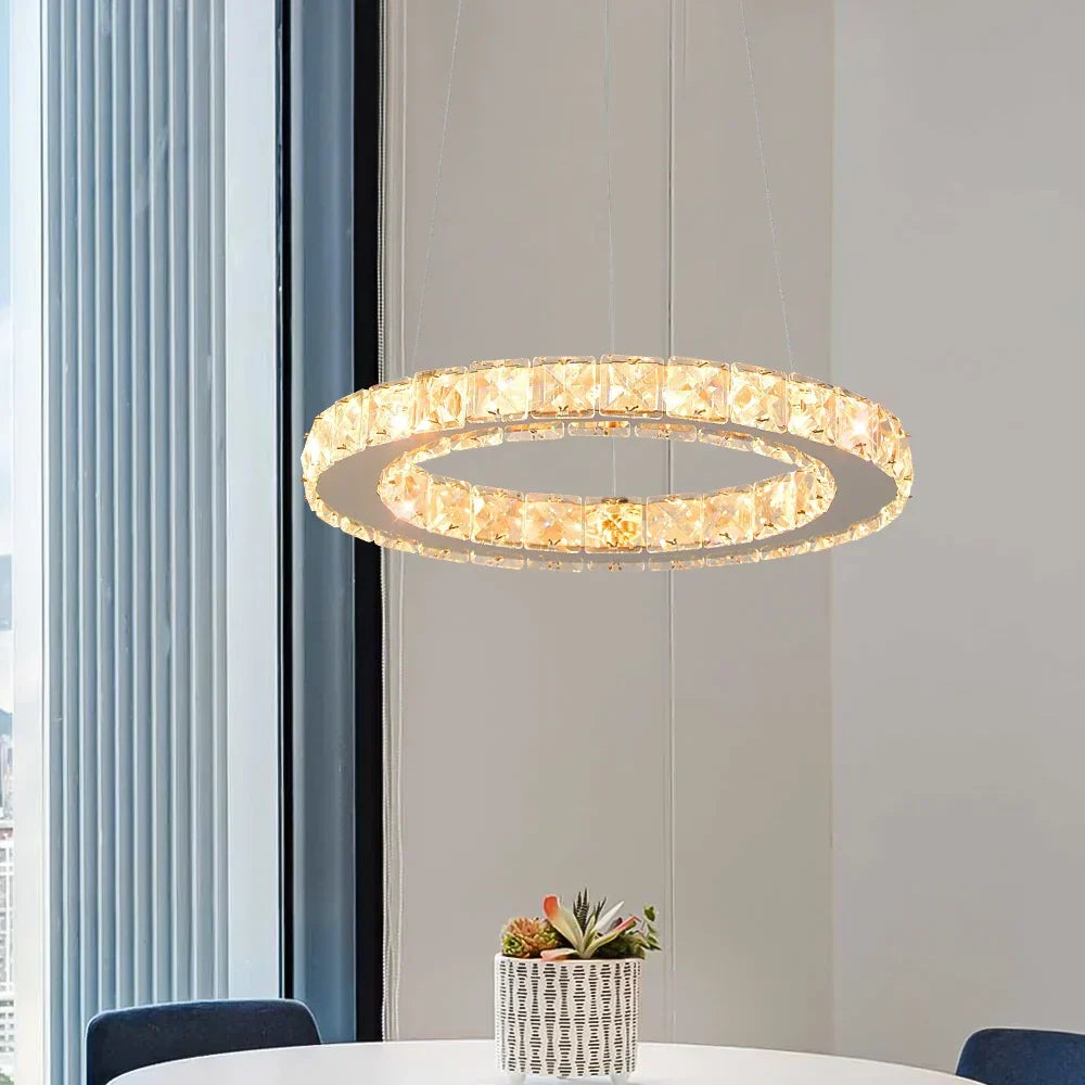 DecorBites™ Gold Möbius Strip Pendant Chandelier for Luxe Living and Dining Spaces