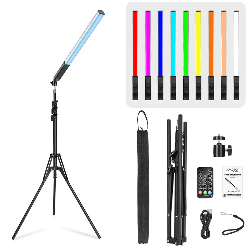 DecorBites™ LED Light Wand RGB Stick with Tripod Remote Control Handheld Lamp