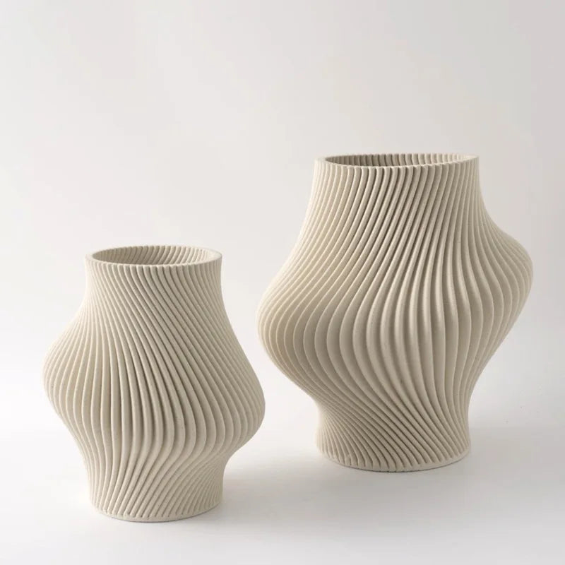 DecorBites™ Geometric Folding Ceramic Flower Vase Home Decor Handicrafts