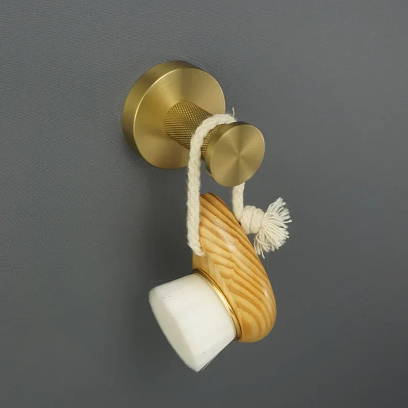Modern brushed gold bathroom set towel bar and paper holder kit