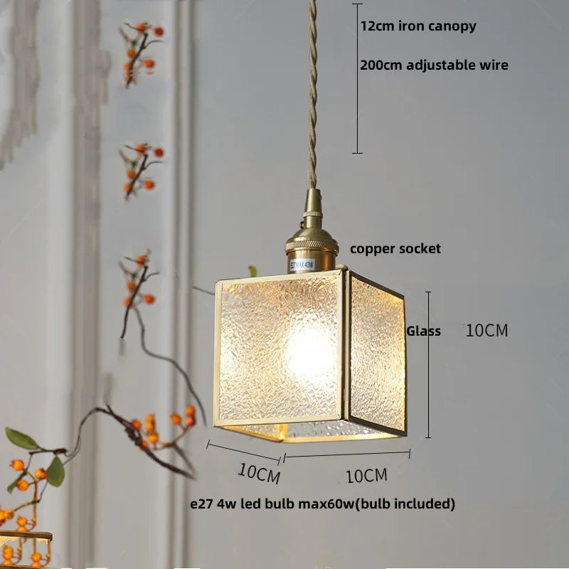 DecorBites™ Glass Globe LED Pendant Light Fixture for Porch Kitchen Aisle, Adjustable Hanging Lamp