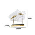 DecorBites™ Golden Fish Crystal Ornament Home Decoration Metal Statue
