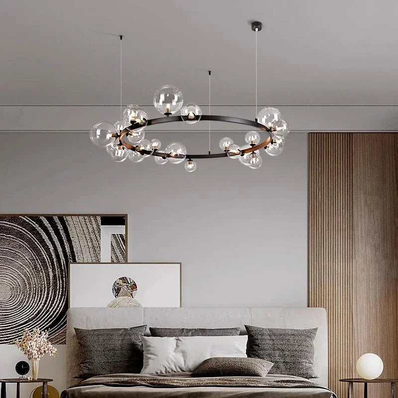 DecorBites™ Glass Ball Pendant Chandelier for Kitchen Dining Living Room
