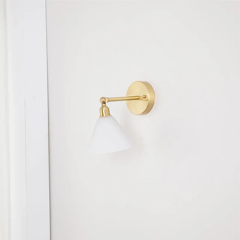 Brass brass clear glass wall lights bedroom reading lamp with pull chain
