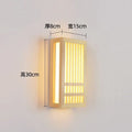 DecorBites™ Japanese Wood Wall Lamps LED Acrylic Rectangular Bedside Light for Bedroom