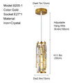 DecorBites™ Gold Crystal Chandelier: Elegant Dining Room Pendant Lighting