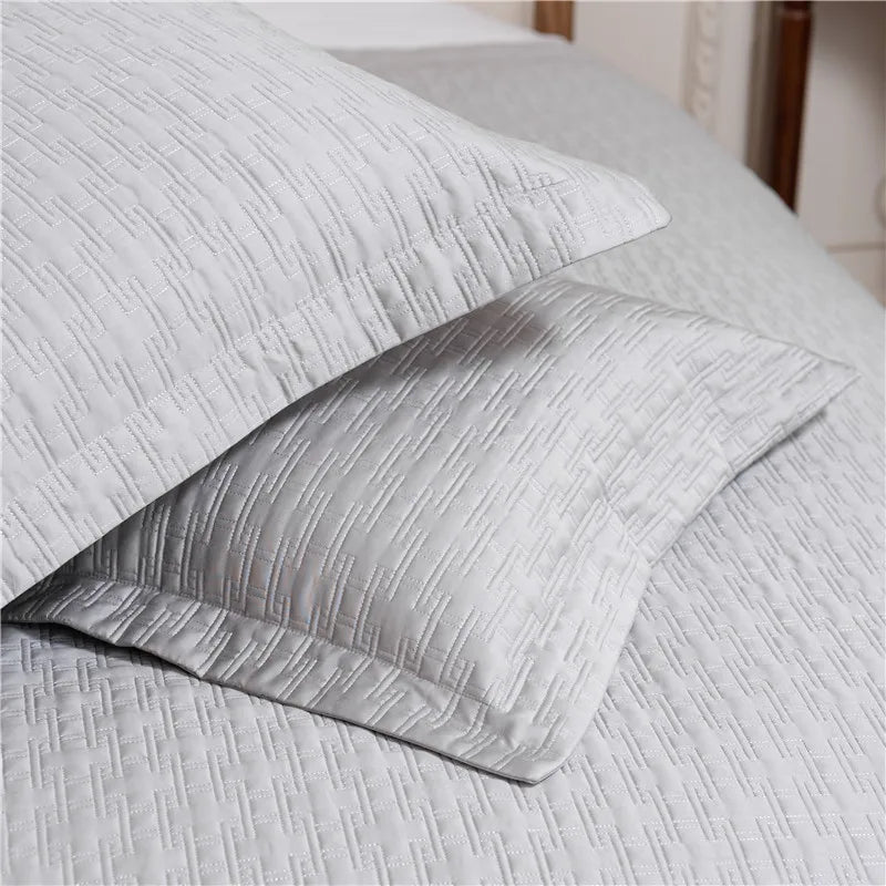 DecorBites™ Egyptian Cotton Quilt Set, Reversible Bedspread, Luxe Coverlet, 3Pcs