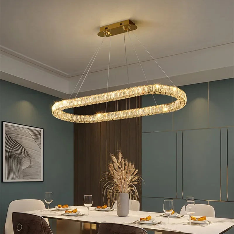 DecorBites™ Crystal Ceiling Chandelier LED Light Fixture for Home Decor