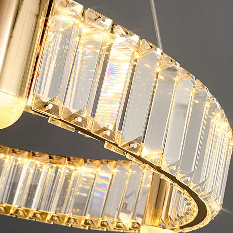DecorBites™ Crystal Ceiling Chandelier LED Indoor Lighting for Living Room Bedroom Study