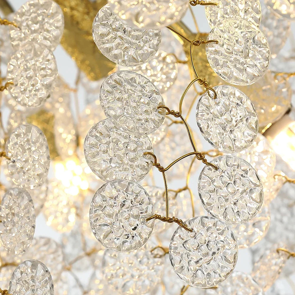 DecorBites™ Golden Money Tree Crystal Chandelier for Elegant Home Décor