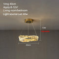 DecorBites™ Crystal Ring Ceiling Lamp - Modern Luxury LED Chandelier for Master Bedroom & Living Room