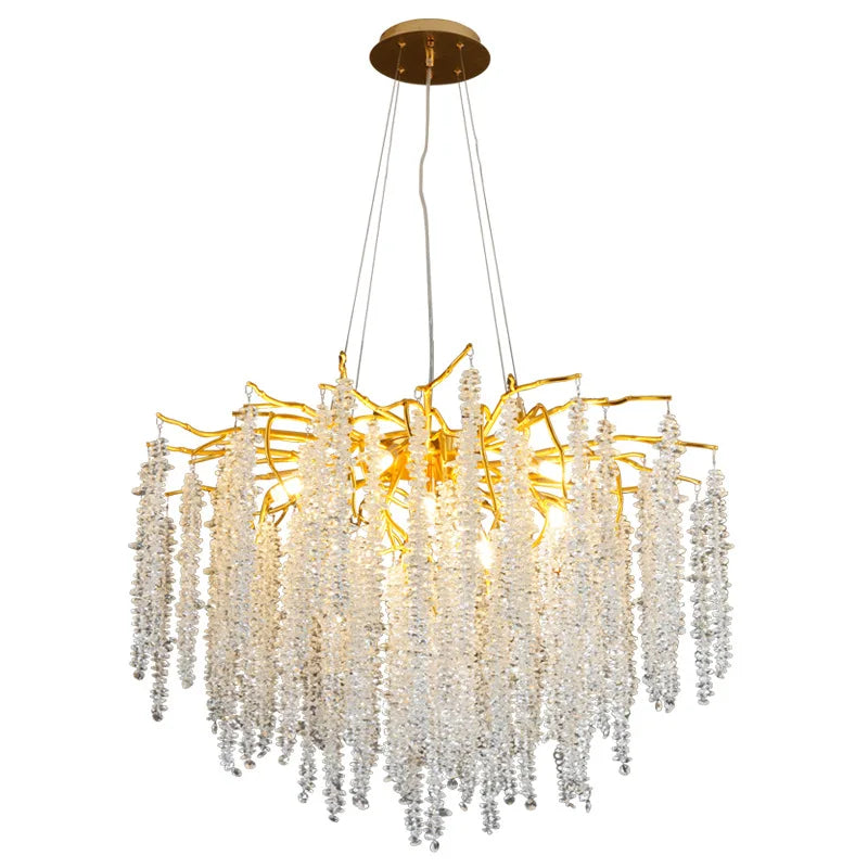 DecorBites™ Crystal Tassel Ceiling Chandelier for Luxurious Home Decor