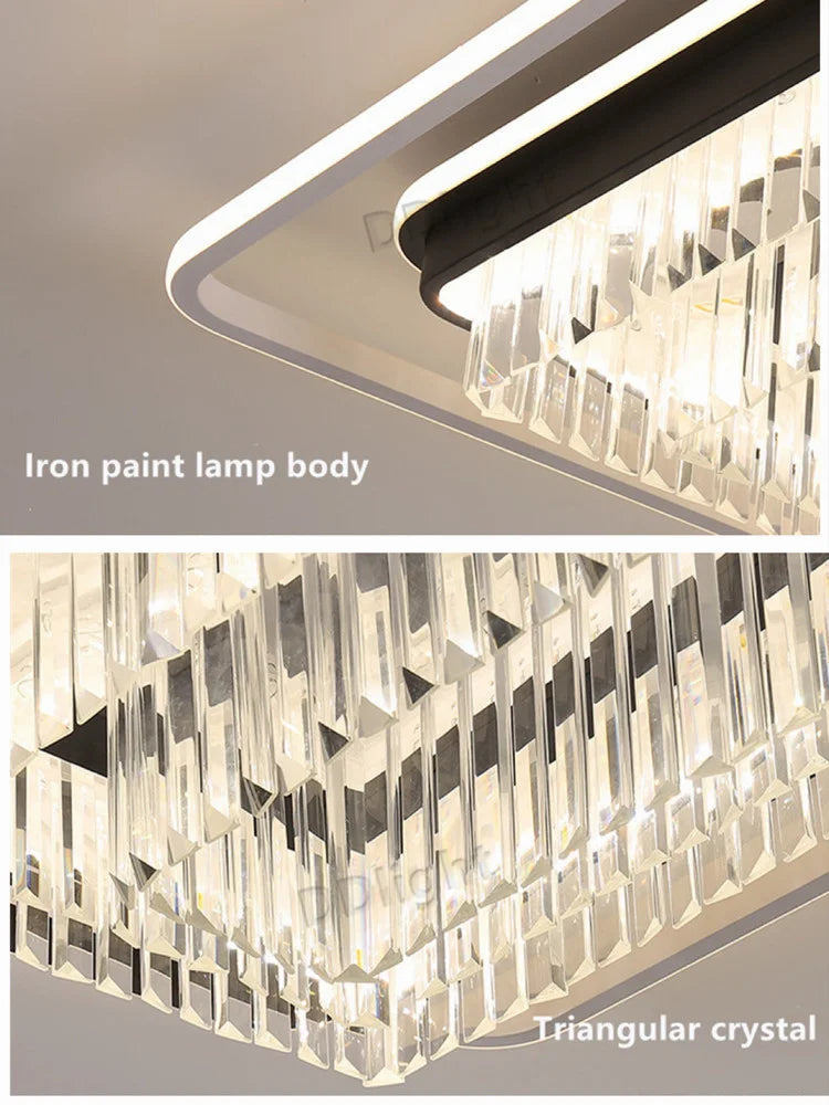 DecorBites™ Crystal Industrial Pendant Chandelier Set for Modern Living Room and Bedroom Decor