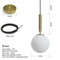 DecorBites™ Gold Glass Ball Pendant Lamp for Luxurious Dining Room & Bedroom Decor
