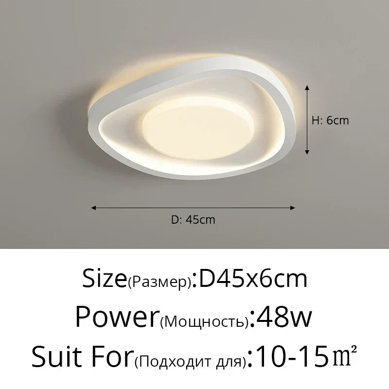 DecorBites™ Cream Style LED Ceiling Lamps for Modern Simple Living Room Lighting