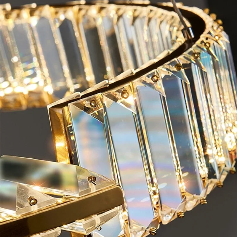 DecorBites™ Crystal LED Chandelier 2025: Elegant Ceiling Light for Home, Hotel & Kitchen