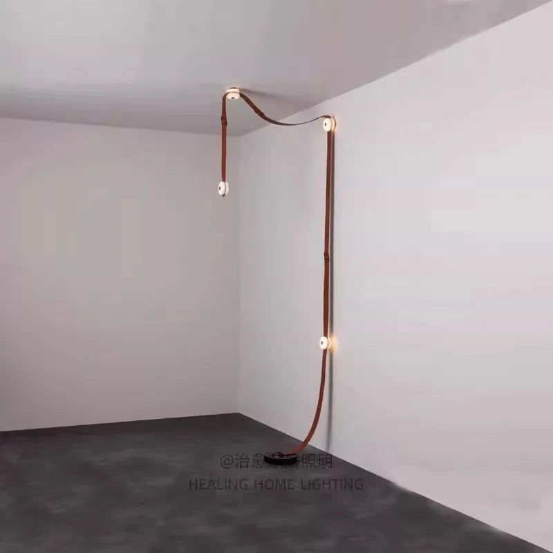 DecorBites™ Designer Belt Marble Pendant Lights: Luxury Dimmable Fixture for Villa Duplex