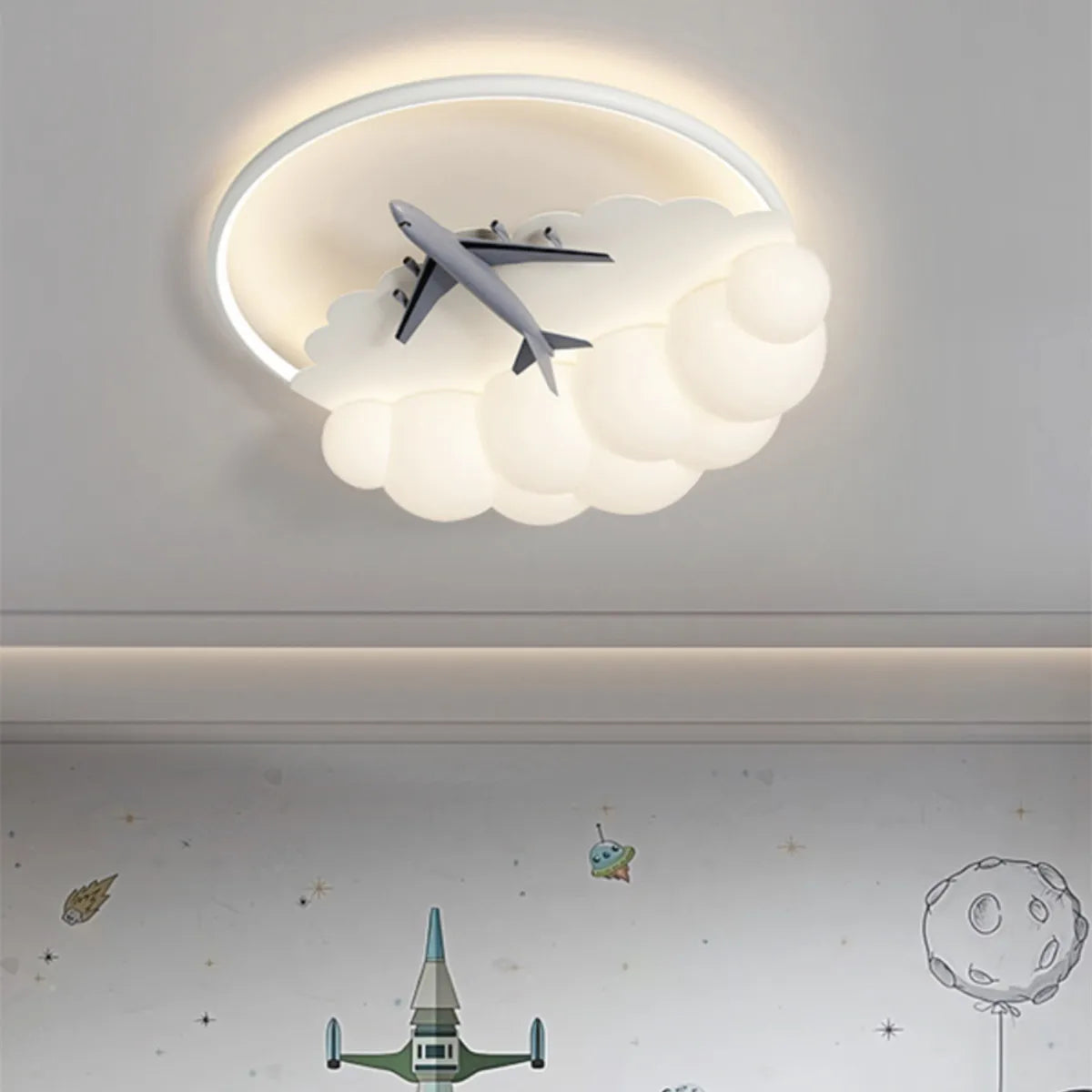 DecorBites™ Kids Cloud Airplane Chandelier Ceiling Light for Children's Bedroom