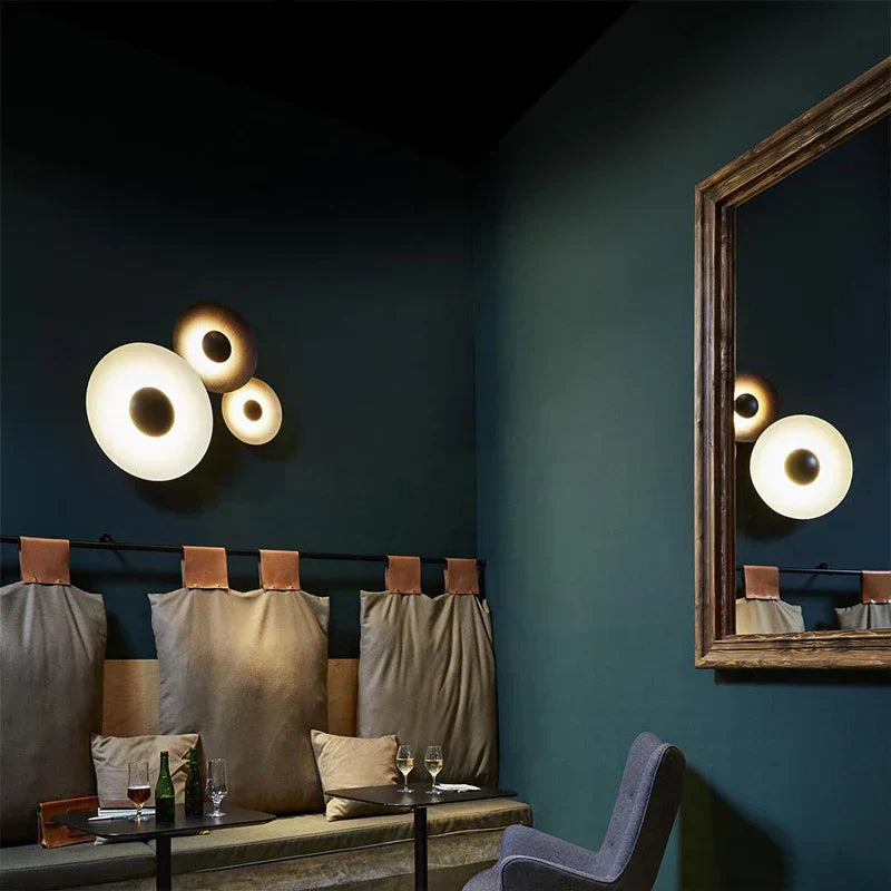 DecorBites™ Ginger Round Wall Lamp: Nordic Design Loft Lamp for Bedroom, Office, Aisle