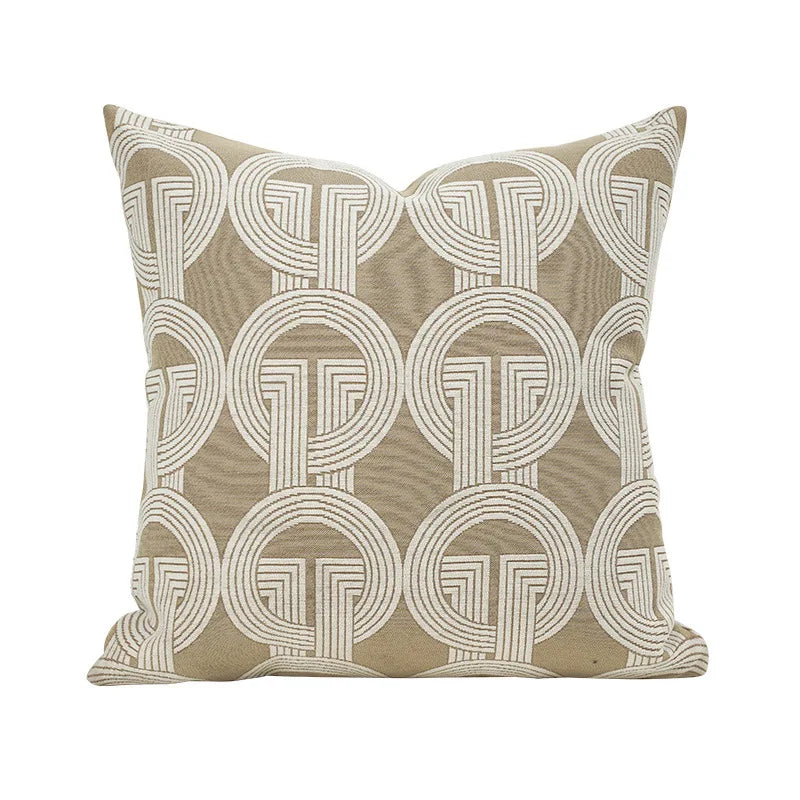 DecorBites™ Geometric Jacquard Cushion Cover | Modern Light Luxury Pillowcase | Decorative Home Accent