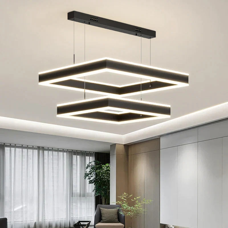 DecorBites™ Large Chandelier: Nordic Loft Staircase Pendant Light