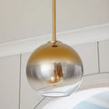 DecorBites™ Gradient Glass Chandelier: Modern Nordic Living Room Lighting for Bedroom or Restaurant
