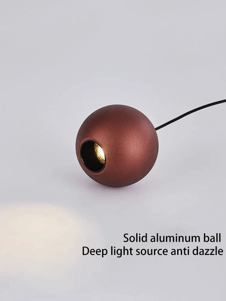DecorBites™ LED Aluminum Ball Pendant Light: Minimalist Nordic Chandelier for Bedroom Decor