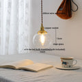 DecorBites™ Clear Glass LED Copper Chandelier Pendant Light for Modern Home Decor.