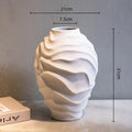 DecorBites™ Geometric Spiral Ceramic Vase Flowerpot, Fruit Platter, Home Decor Accessories