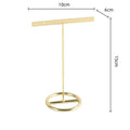DecorBites™ Golden Geometric Jewelry Display Rack - Desktop Storage & Home Decoration
