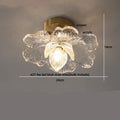 DecorBites™ Glass Flower LED Ceiling Lights - Modern Nordic Canopy Lamparas Techo