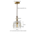 DecorBites™ Crystal Glass LED Copper Pendant Lights for Bedroom Living Dining Room
