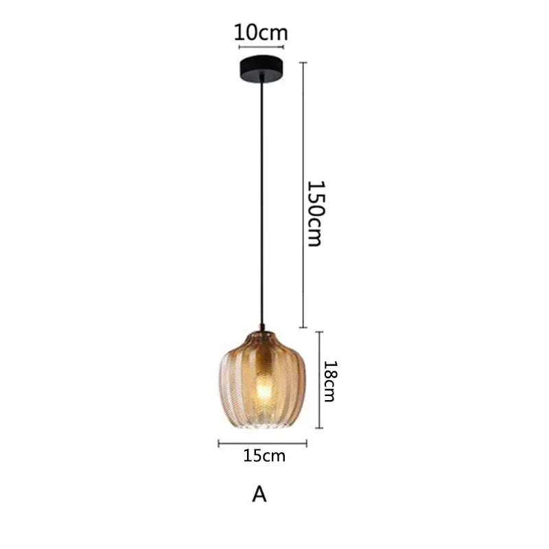 DecorBites™ Glass Pendant Lights: Nordic Style for Restaurant, Kitchen, Dining, Bedroom, Bedside lighting
