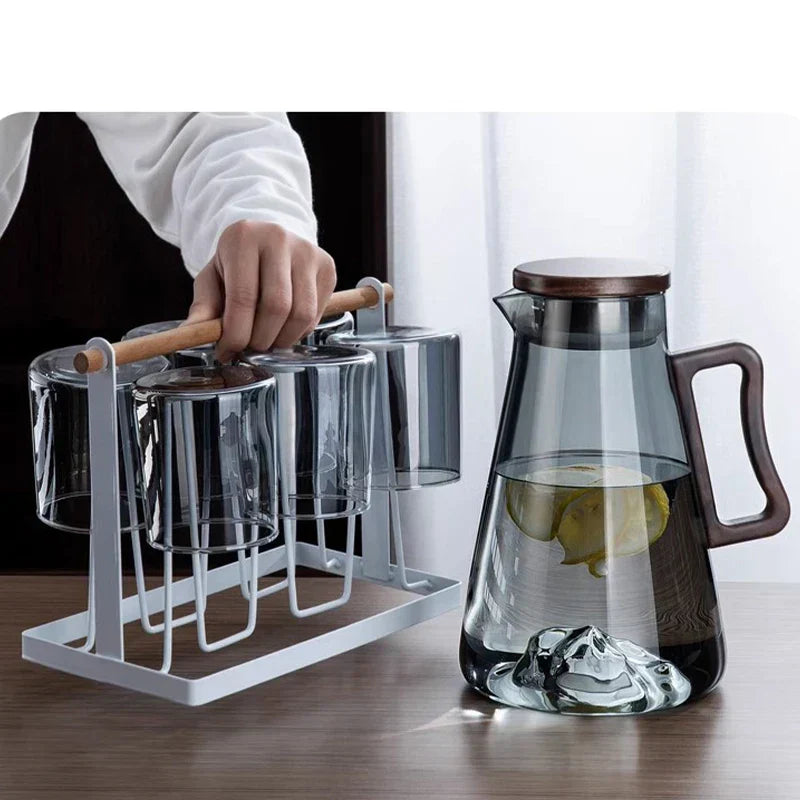 DecorBites™ Glass Cold Water Jug | Large Capacity & Heat Resistant Water Pot